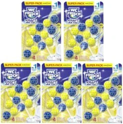 WC-Frisch Kraft Aktiv Duftspüler Lemon 5x150g WC-Reiniger Toilettenreiniger