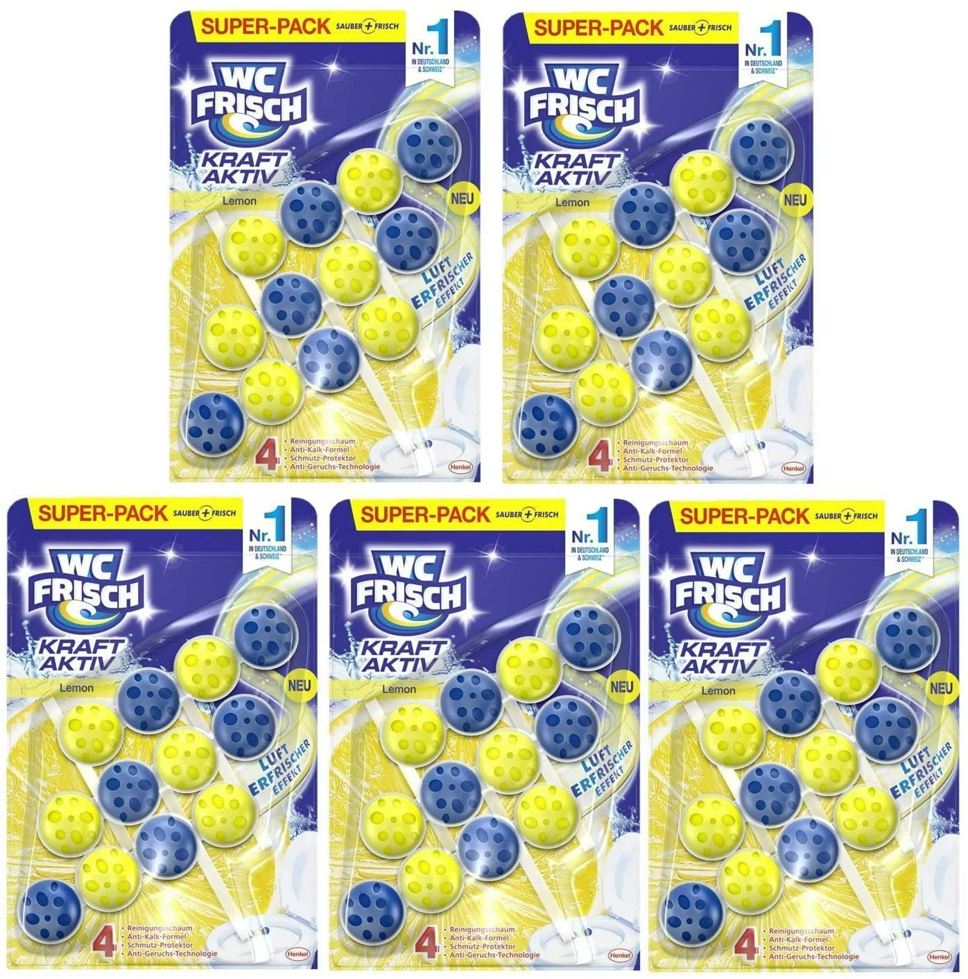 WC-Frisch Kraft Aktiv Duftspüler Lemon WC-Reiniger 50 G Badreiniger Reiniger – Bild 4