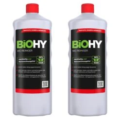 BiOHY WC-Reiniger (2x1l Flasche) | EXTRA STARK | Profi Bio Konzentrat | Dickflüssiges Reinigungs-Gel | Ideal Gegen Urinstein