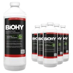 BiOHY Glaskeramik Kochfeldreiniger (6x1l Flasche) | Optimal Zur Reinigung Und Pflege Von Kochfeld Und Induktion | Geeignet Für ALLE GERÄTE