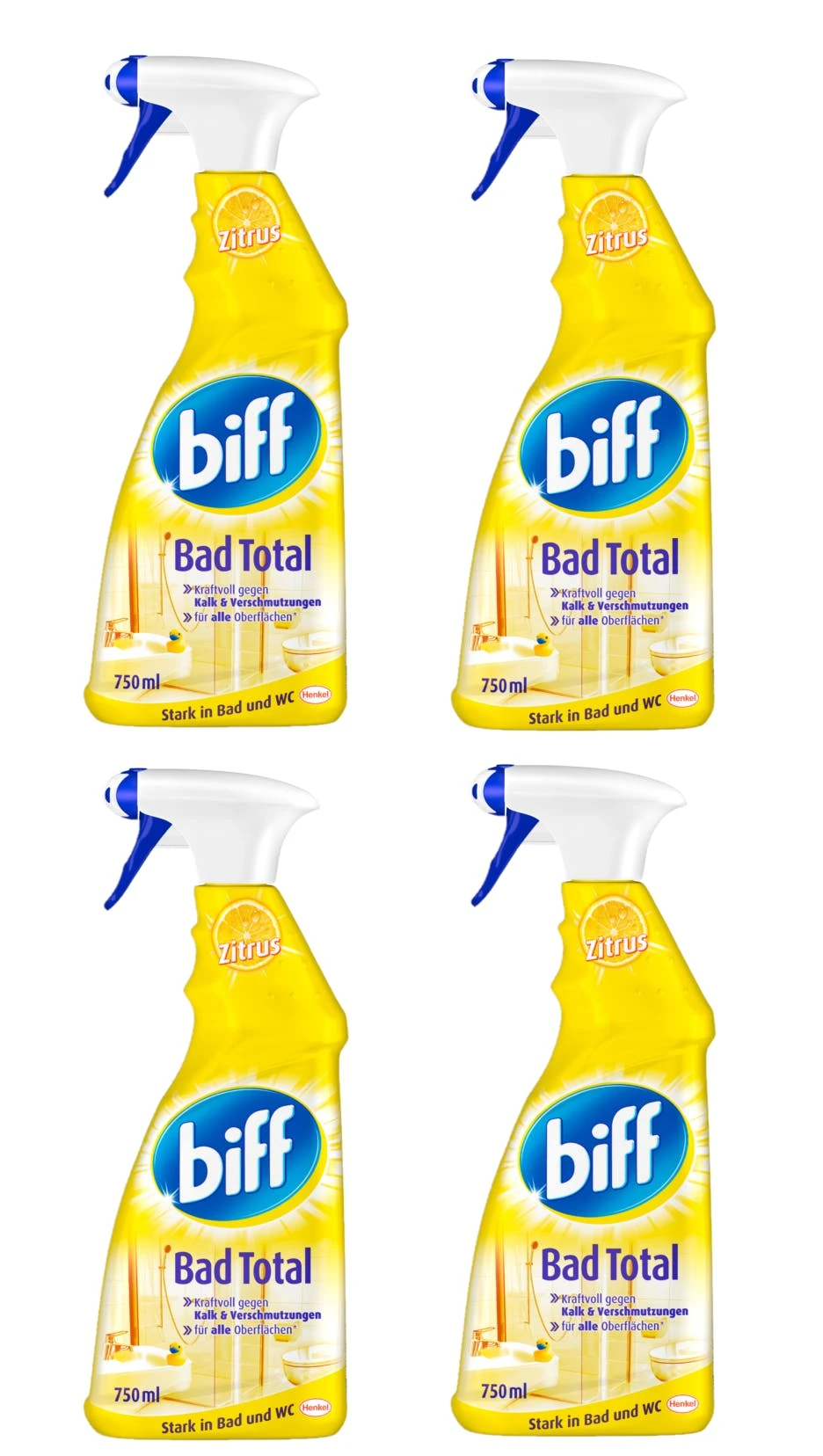 Biff Bad Total Zitrus Badreiniger Reiniger Reinigungsmittel 6x250ml Nachfüllpack – Bild 4