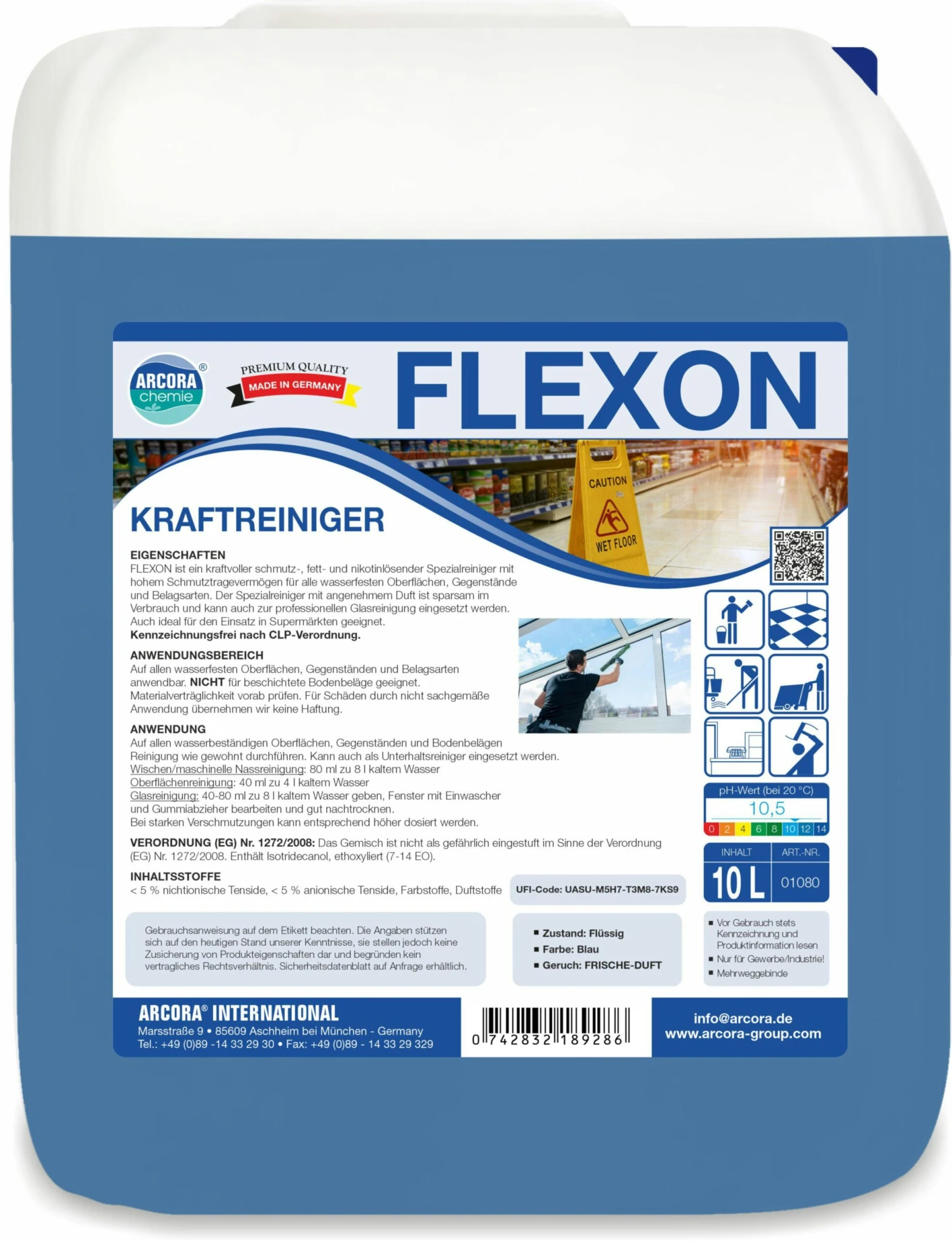 ARCORA Kraftvoller Mehrzweckreiniger FLEXAL, 10L – Bild 5