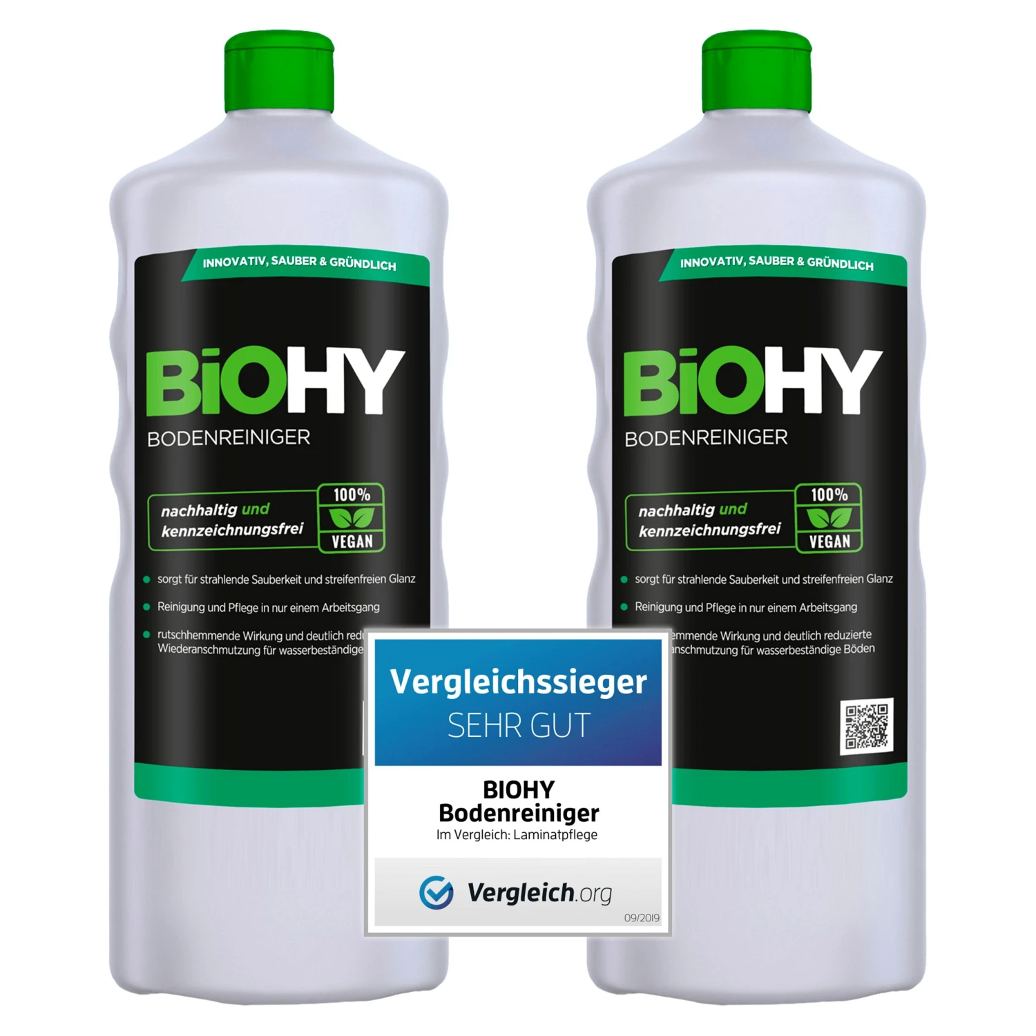 BiOHY Bodenreiniger (3x1l Flasche) | Konzentrat Für Alle Reinigungsgeräte Und Alle Hartböden | Angenehmer Geruch Und Streifenfreie Reinigung – Bild 5