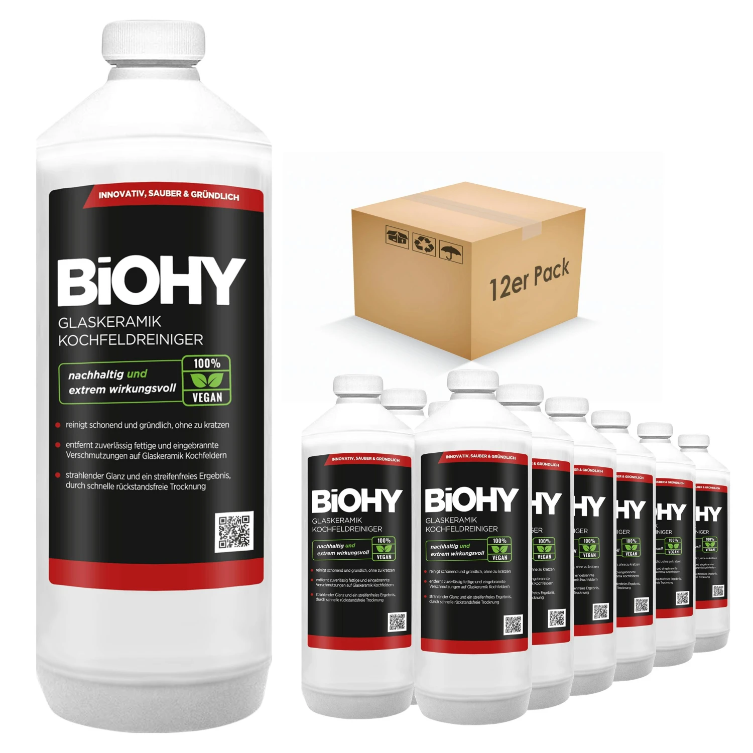 BiOHY Intensivreiniger Universal (12x1l Flasche) | Hochleistungs-INDUSTRIEREINIGER | Grundreiniger Ideal Für Hochdruckreiniger, Schaumarm – Bild 7