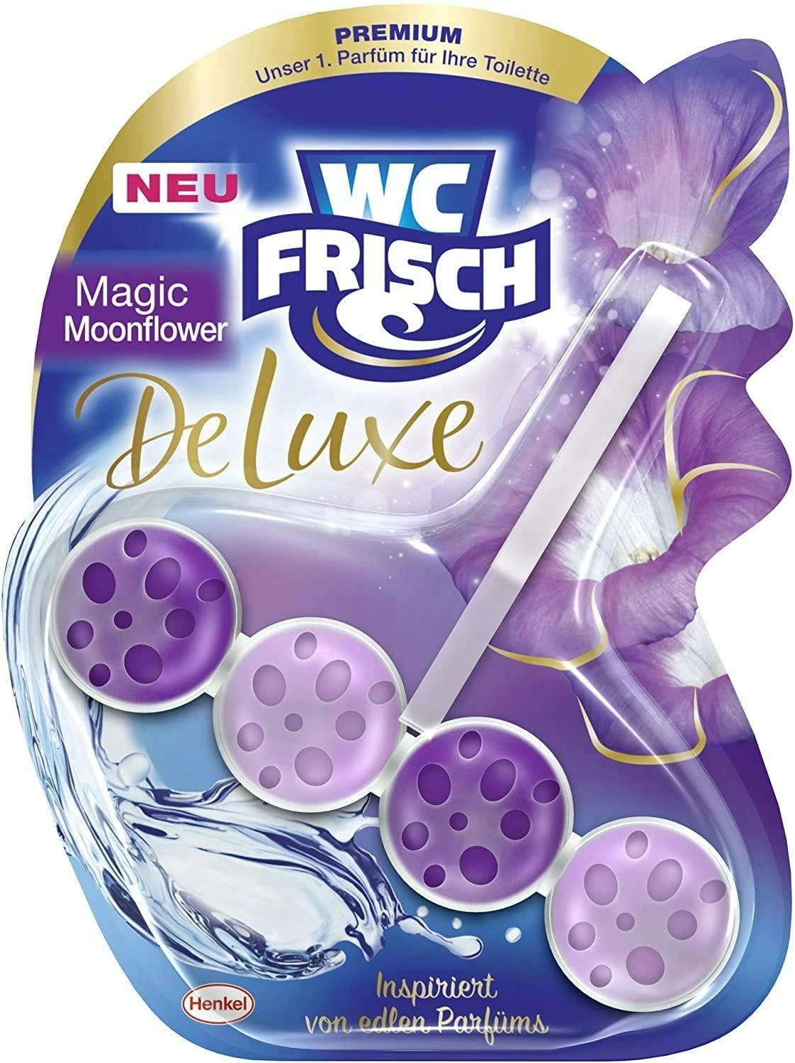 WC-Frisch DeLuxe Magic Moonflower 3er Pack WC-Reiniger 3x1 Stück WC-Duftspüler – Bild 3