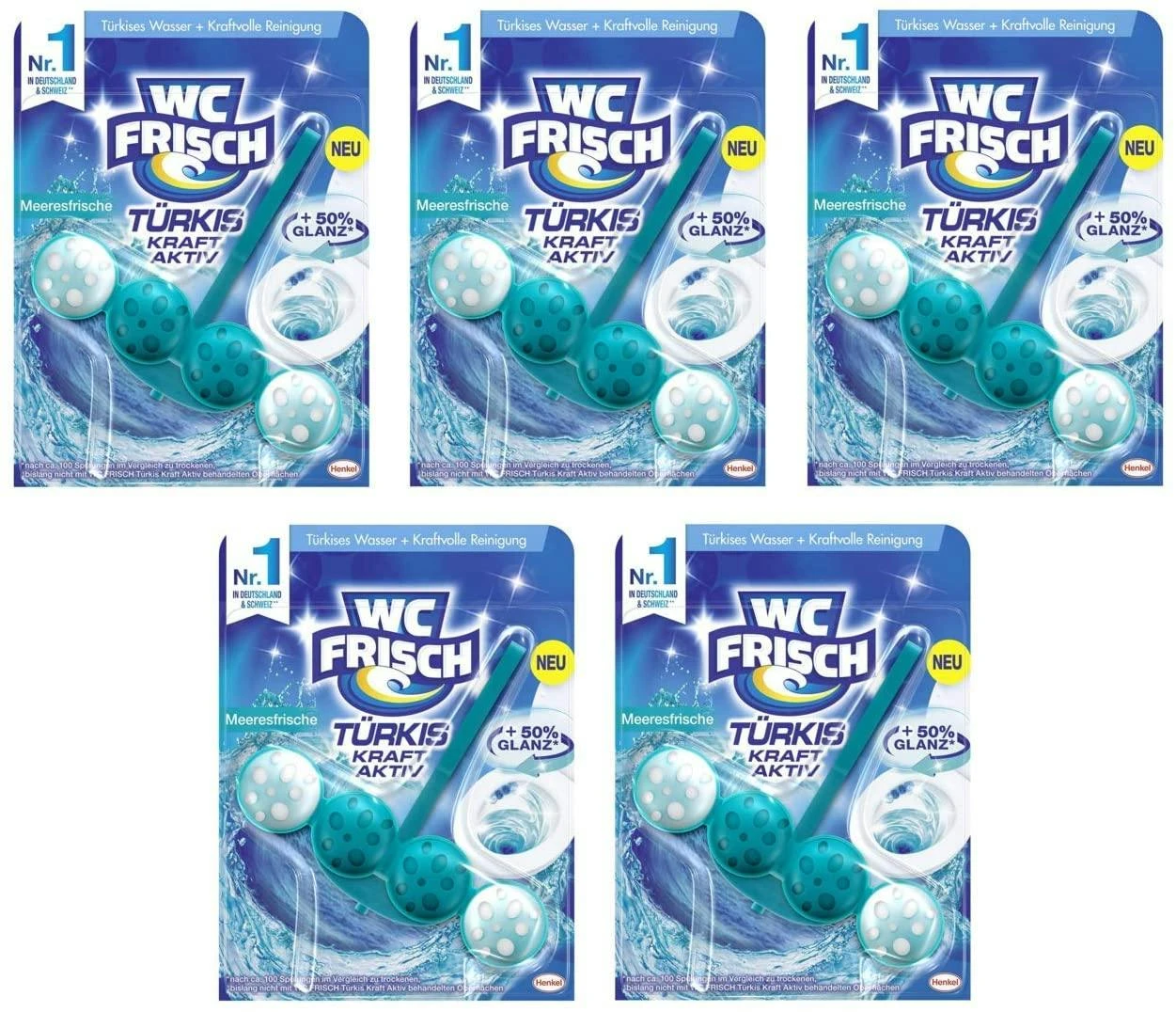 WC FRISCH Kraft Aktiv Violettspüler Magnolie 5x50g WC Reiniger Reinigung – Bild 4