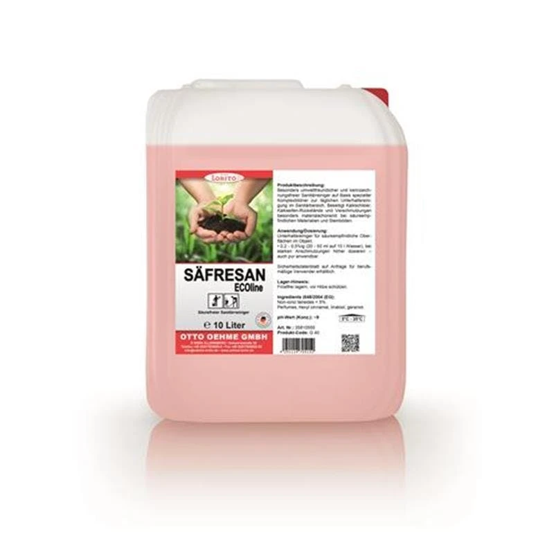 Lorito Säfresan Ecoline Kennzeichnungsfreier Alkalischer Sanitärreiniger 10 Liter – Bild 6