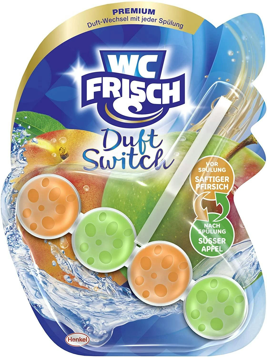 WC Frisch Duft Switch Saftiger Pfirsich Süßer Apfel 10x50g WC Reiniger Reinigung – Bild 2