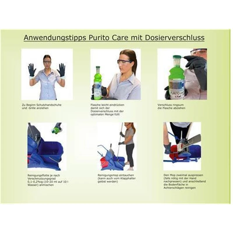 Lorito Purito CARE Hochleistungswischpflege Wischpflege PU-Reiniger Vinylpflege Bodenpflege 1 Liter – Bild 6