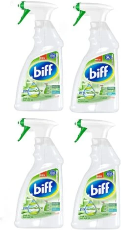 Biff Pro Nature Badreiniger Bad Badezimmer Sprühflasche 4x750 Ml Reniger Pack
