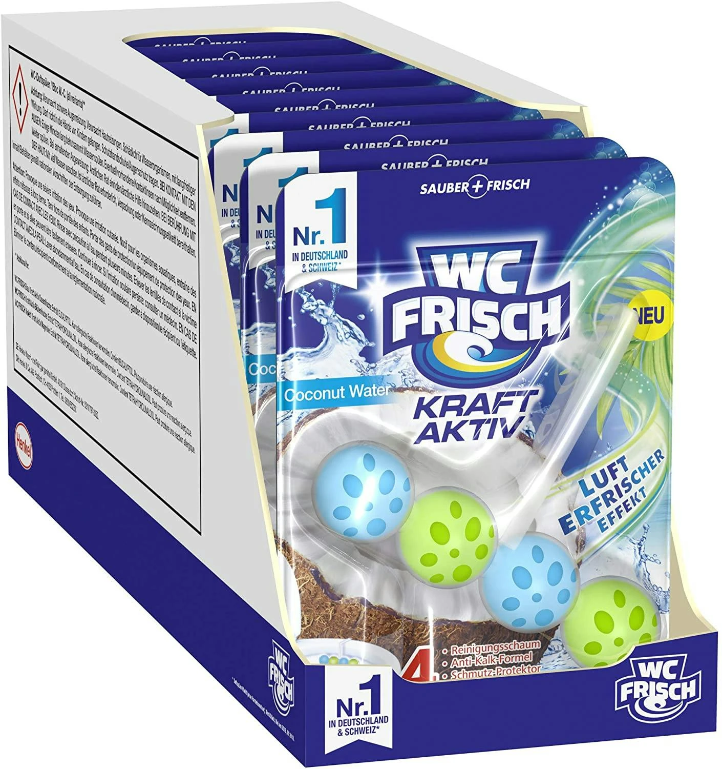 WC-Frisch Kraft Aktiv Duftspüler Coconut Water 10x50g WC Reiniger Reinigung