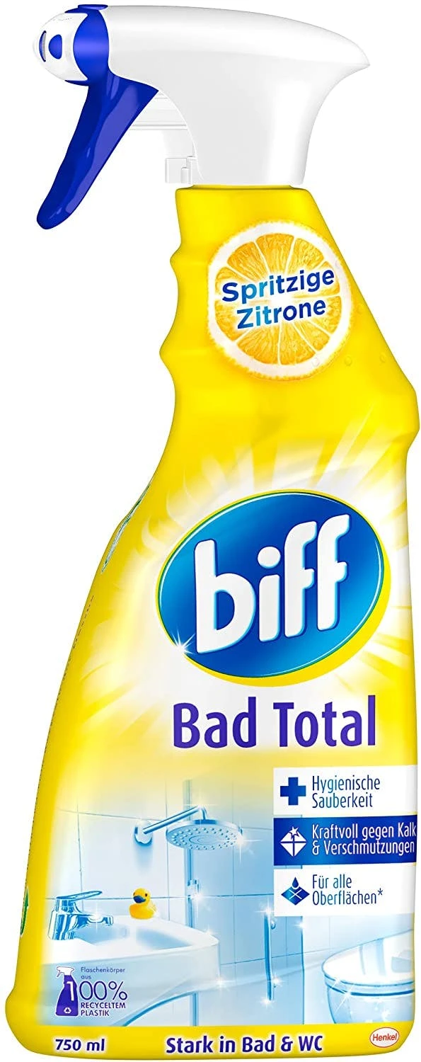 Biff Bad Total Zitrus Badreiniger Reiniger Reinigungsmittel 6x250ml Nachfüllpack – Bild 2