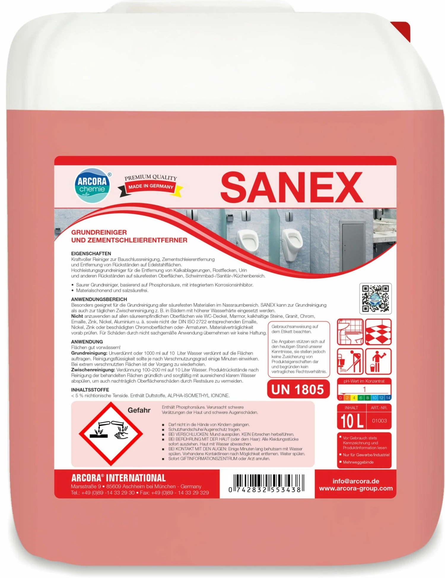 ARCORA Grundreiniger Für Alkaliempfindliche Böden PROLINO, 10 L – Bild 5