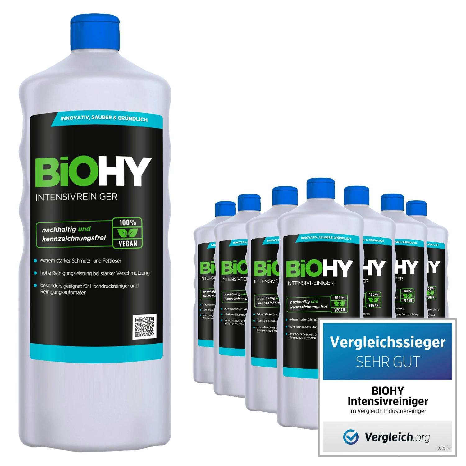 BiOHY Intensivreiniger Universal (6x1l Flasche) | Hochleistungs-INDUSTRIEREINIGER | Grundreiniger Ideal Für Hochdruckreiniger, Schaumarm – Bild 2