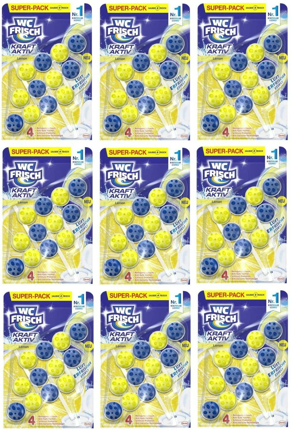 WC-Frisch Kraft Aktiv Duftspüler Lemon WC-Reiniger 50 G Badreiniger Reiniger – Bild 3