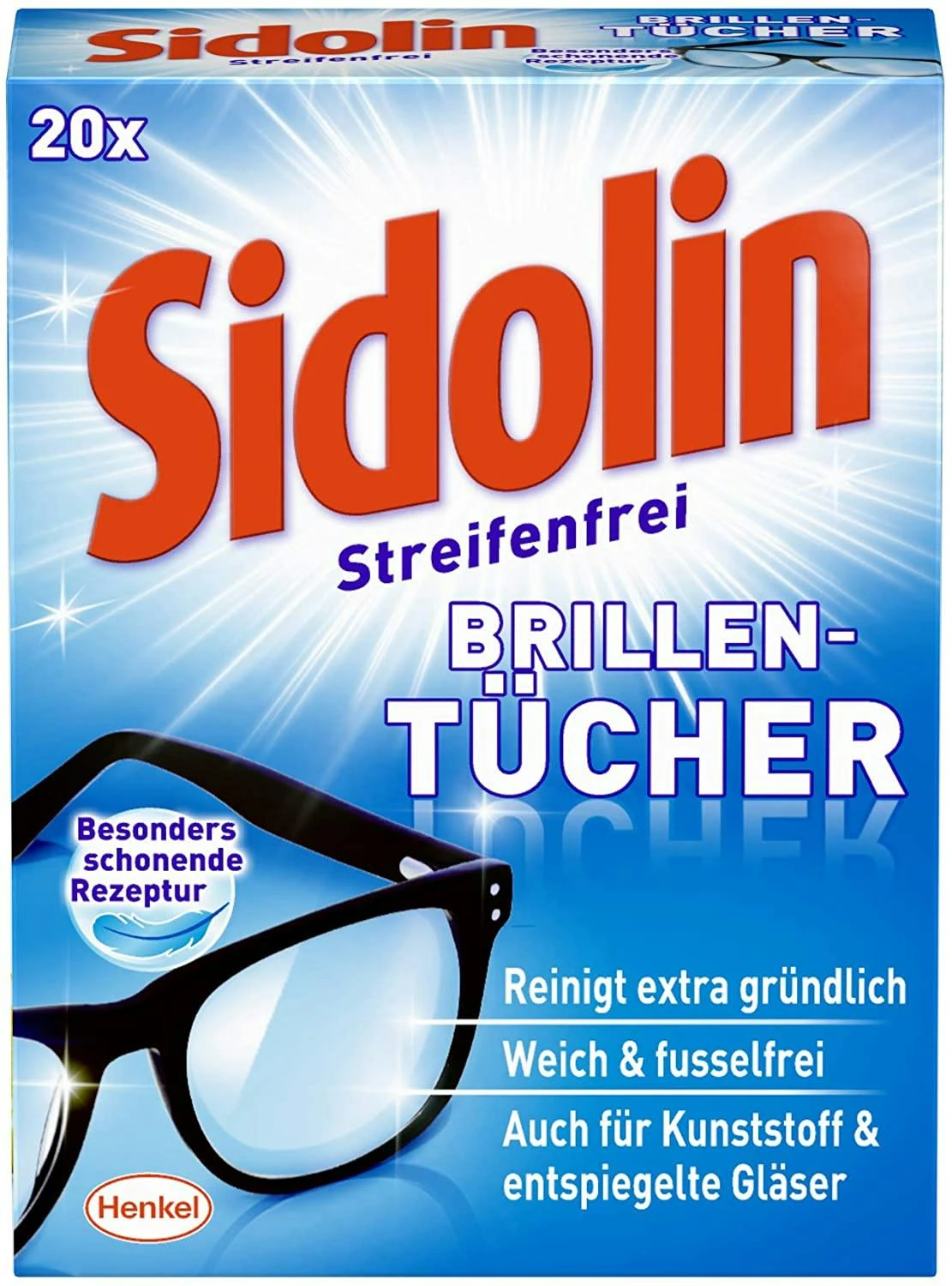 Sidolin Brillen Putztücher 50 Stück Reinigungstücher Brillenputztücher Reiniger – Bild 2