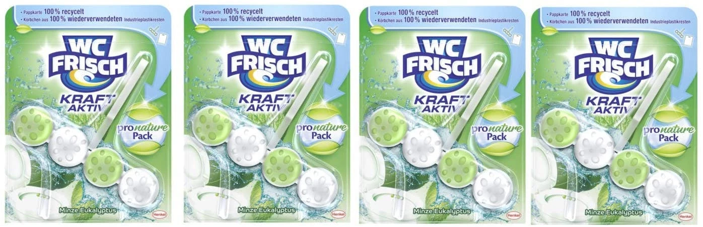 WC Frisch Kraft-Aktiv 10er Pack Pro Nature Minze WC-Reiniger 10x1 Stück – Bild 3