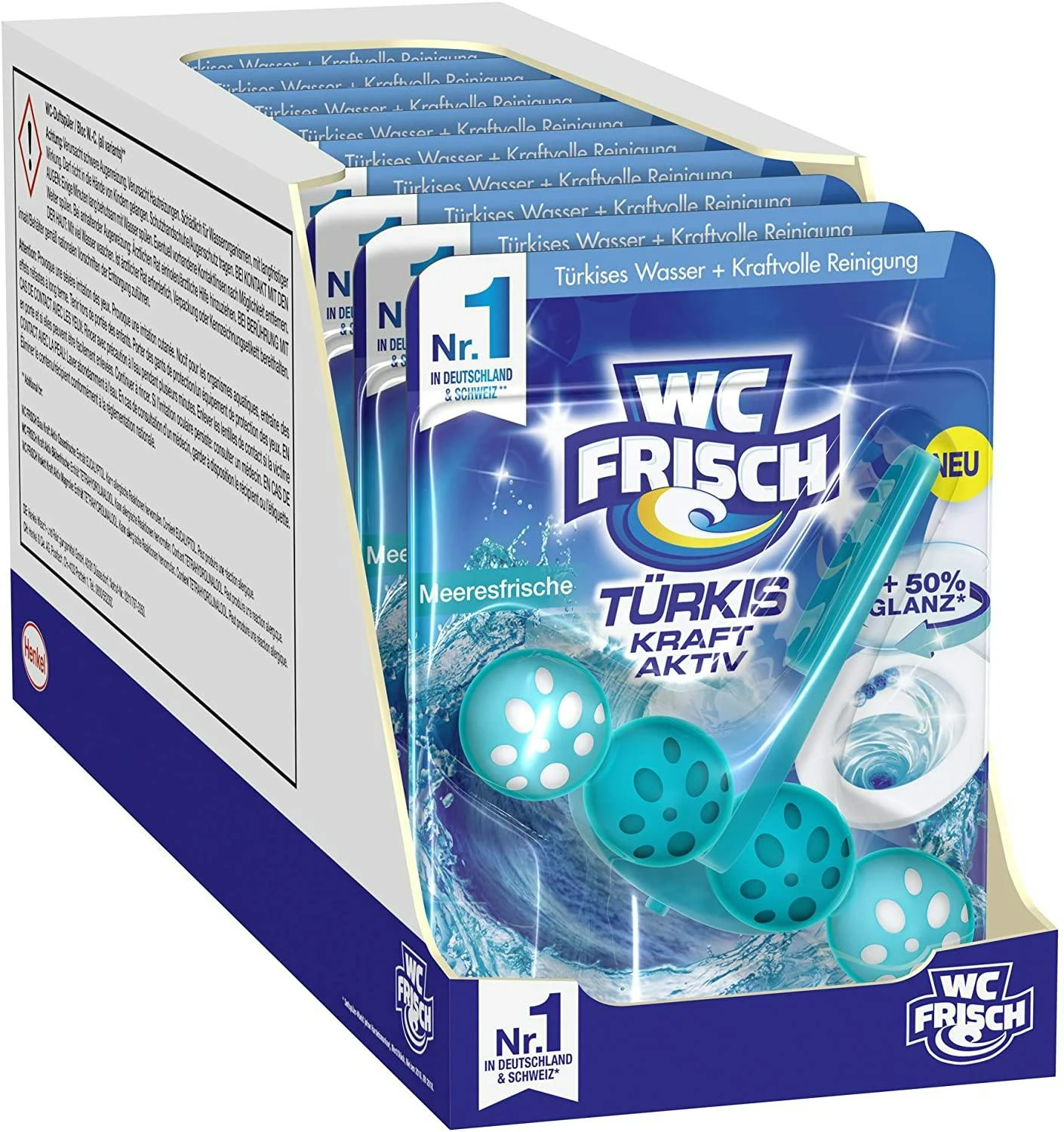 WC FRISCH Kraft Aktiv Blauspüler Ozeanfrische 4x50g WC Reiniger Reinigung – Bild 7