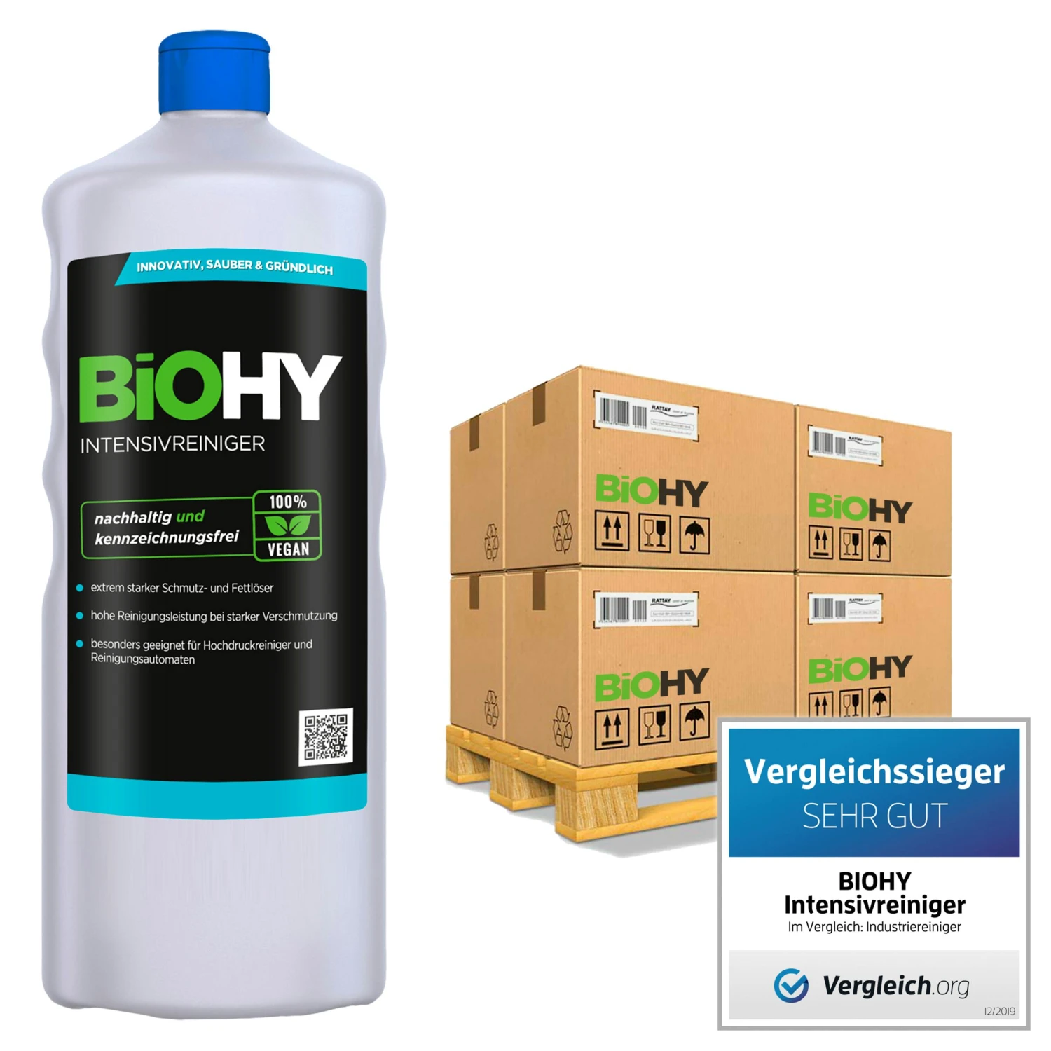 BiOHY Intensivreiniger Universal (24x20l Kanister) | Hochleistungs-INDUSTRIEREINIGER | Grundreiniger Ideal Für Hochdruckreiniger, Schaumarm – Bild 4