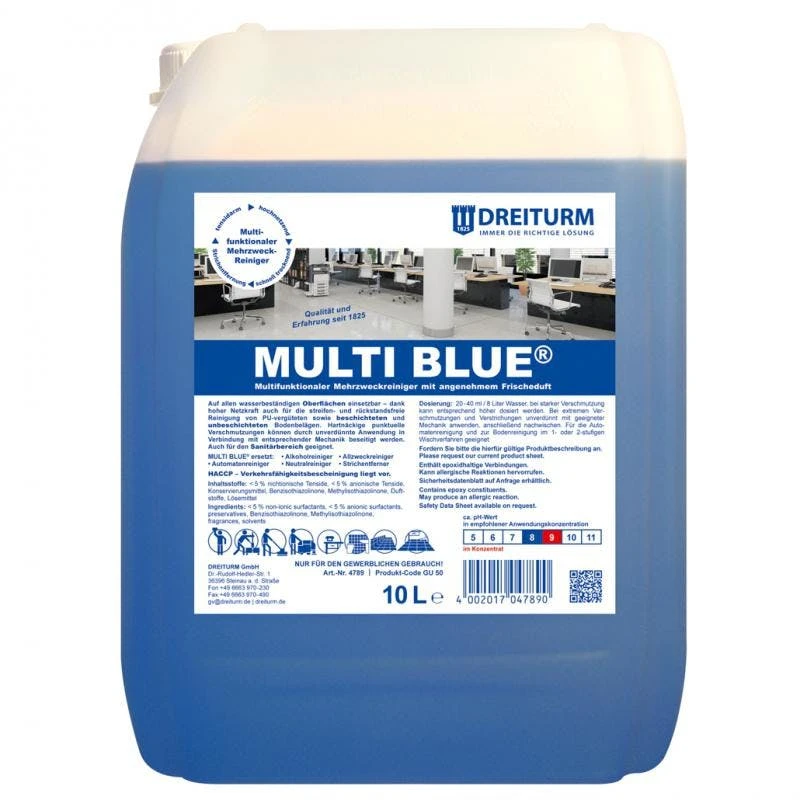 Dreiturm Multi Blue Mit Angenehmem Frischeduft Multifunktionaler Mehrzweck-Reiniger 1 L Flasche – Bild 2