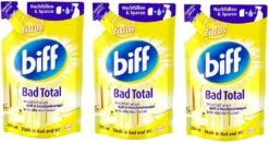 Biff Bad Total Zitrus Badreiniger Bad Reiniger Badezimmer 3x250 Ml Nachfüllpack
