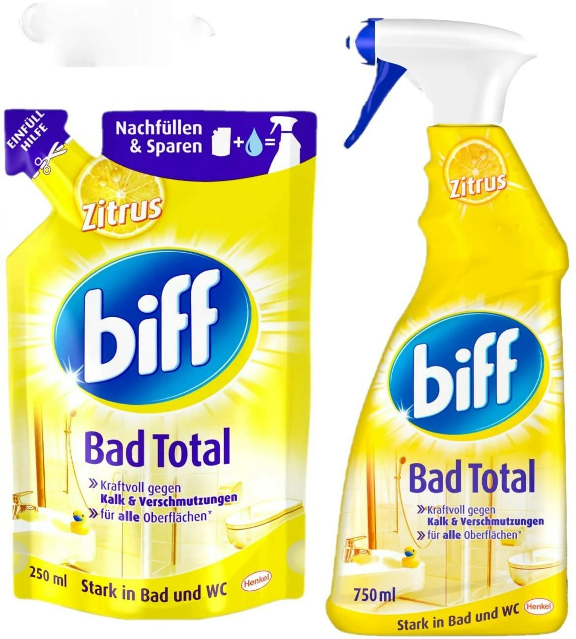 Biff Bad Total Zitrus Badreiniger 750ml Sprühflasche Reiniger Reinigungsmittel – Bild 5