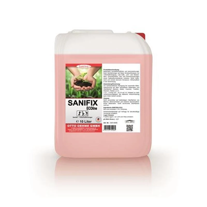 Lorito Sanifix Ecoline Kennzeichnungsfreier Öko Sanitärreiniger Kalklöser 10 Liter – Bild 6