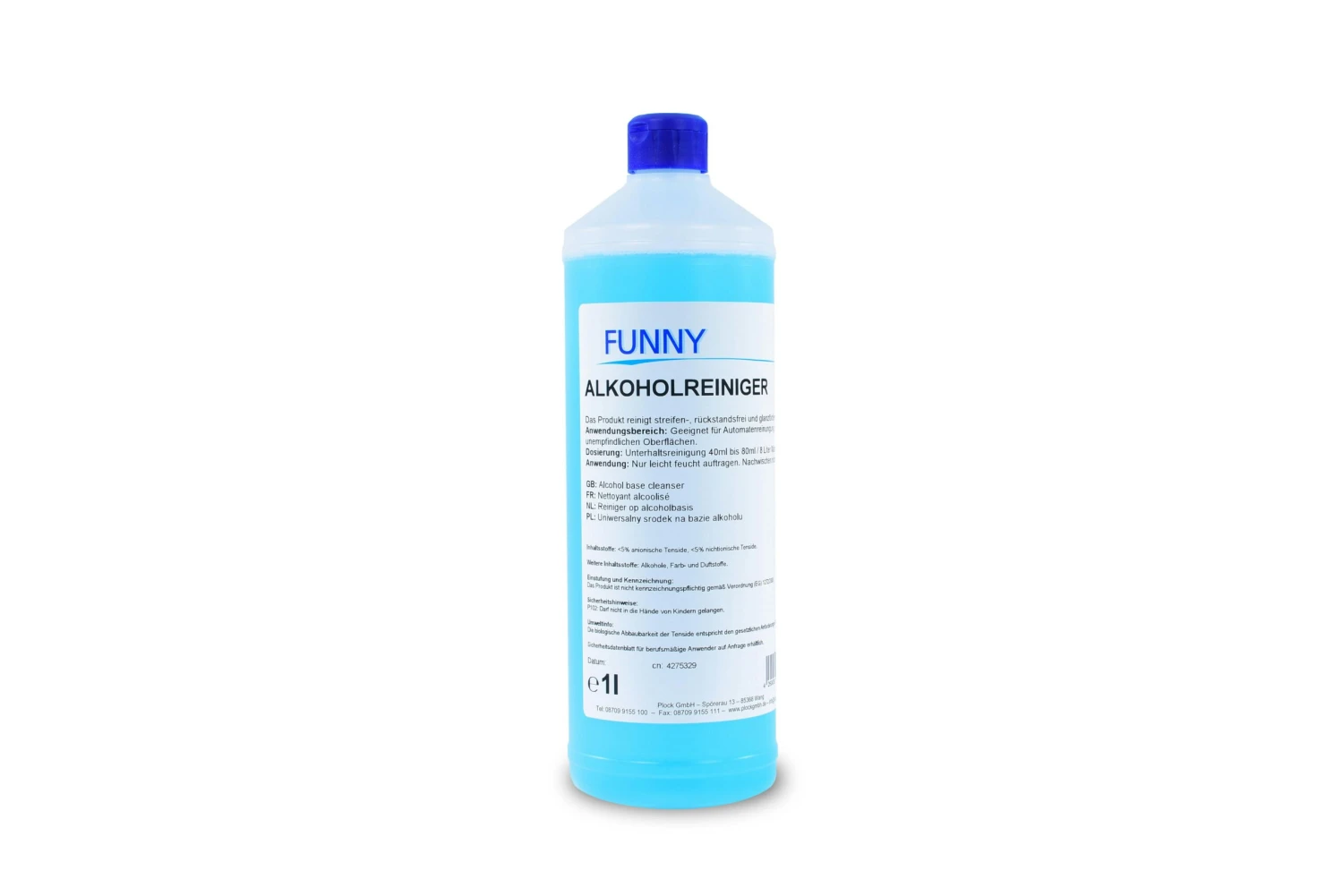 Funny Alkoholreiniger | 12 X 1 Liter Flaschen | Konzentrat